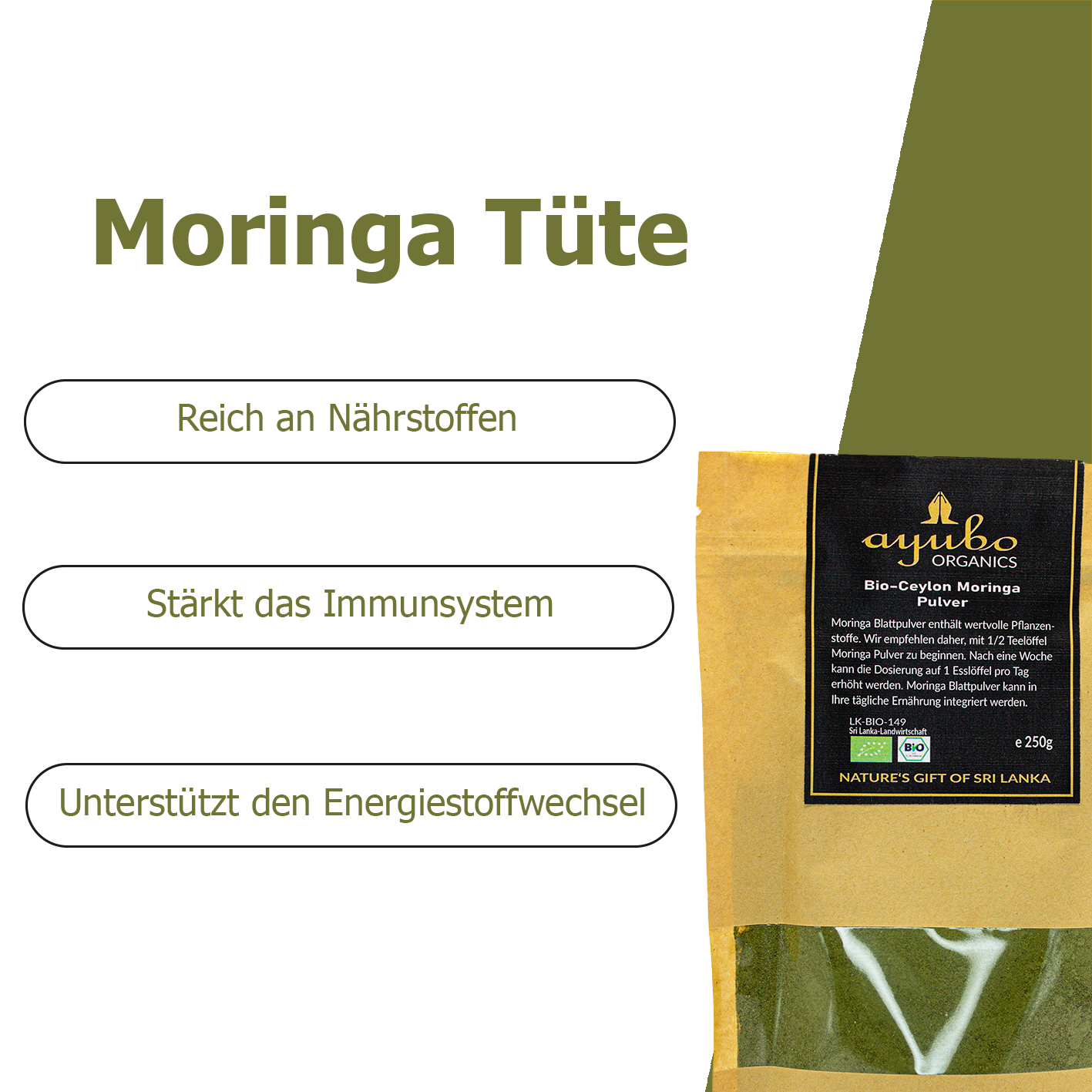 Moringa in Tüte